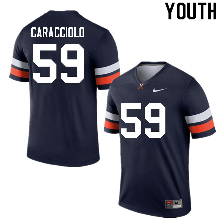 Youth #59 Danny Caracciolo Virginia Cavaliers College Football Jerseys Sale-Navy - Click Image to Close